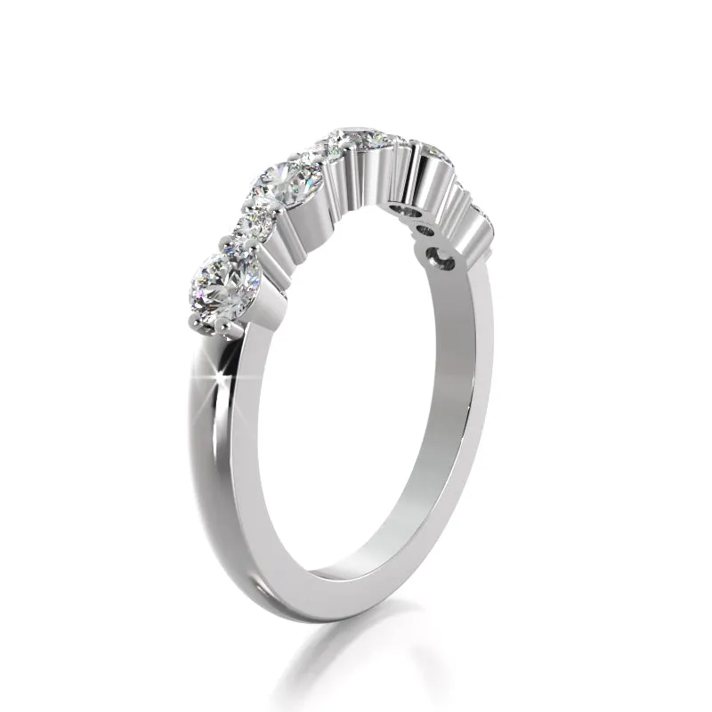0.61 ct. Round Diamond Wedding Band