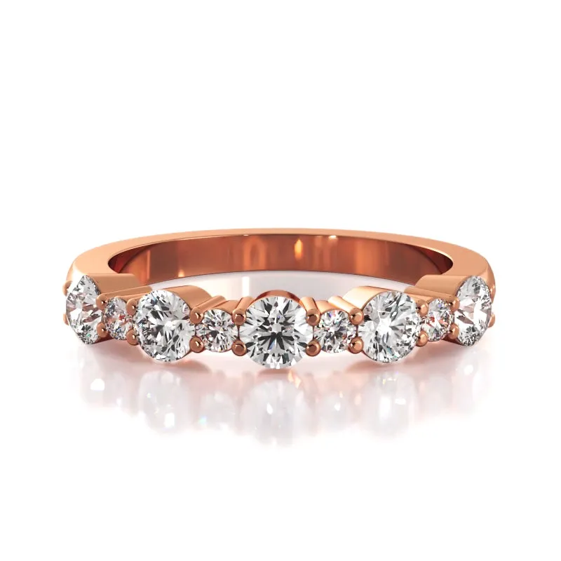 0.61 ct. Round Diamond Wedding Band