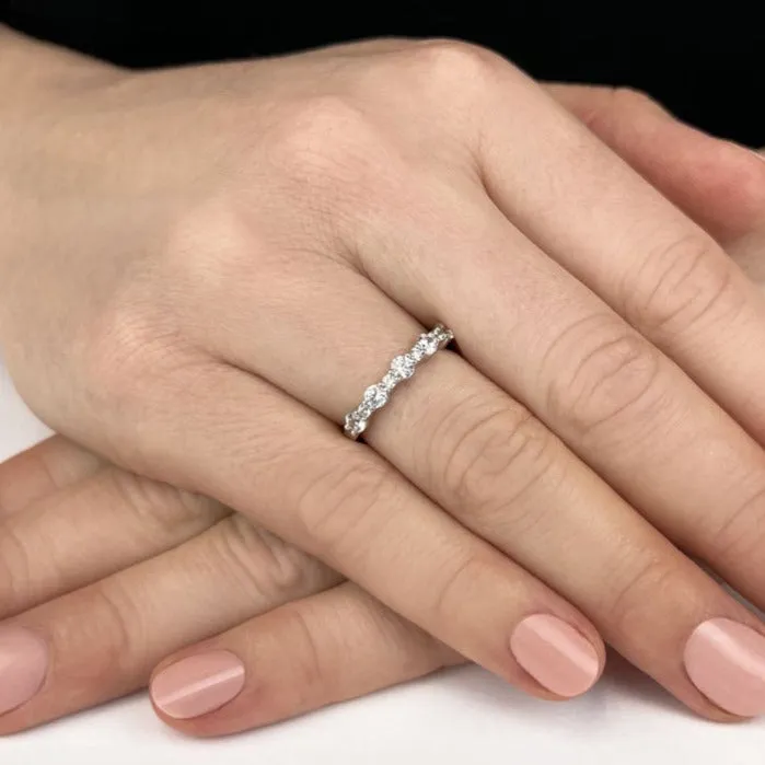 0.61 ct. Round Diamond Wedding Band