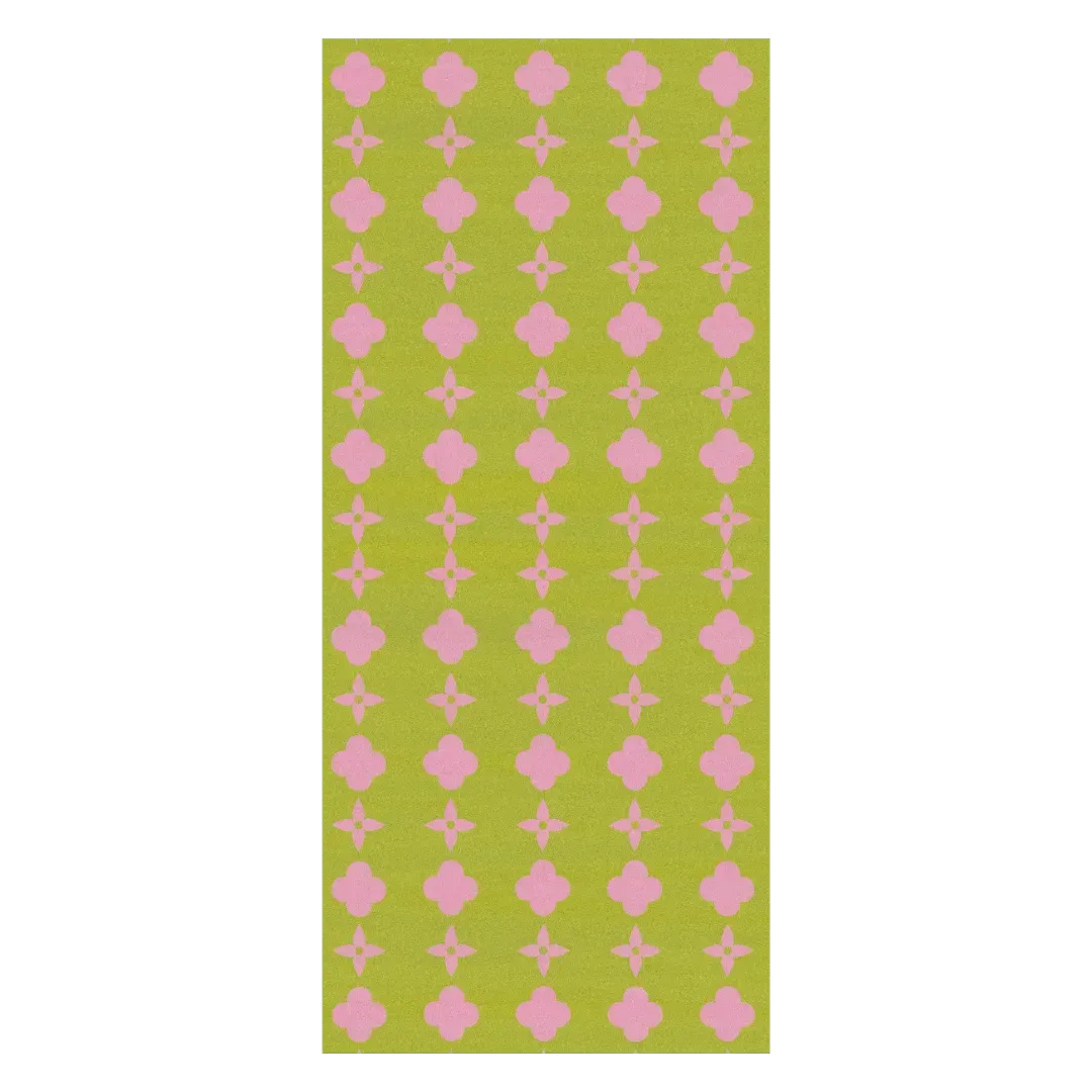 1001 Clover Stars Hand Tufted Rug - Cyber Lime