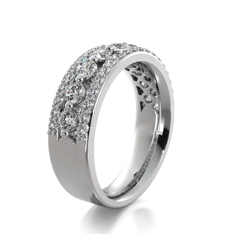 1.03 ct. Round Diamond Wedding Band