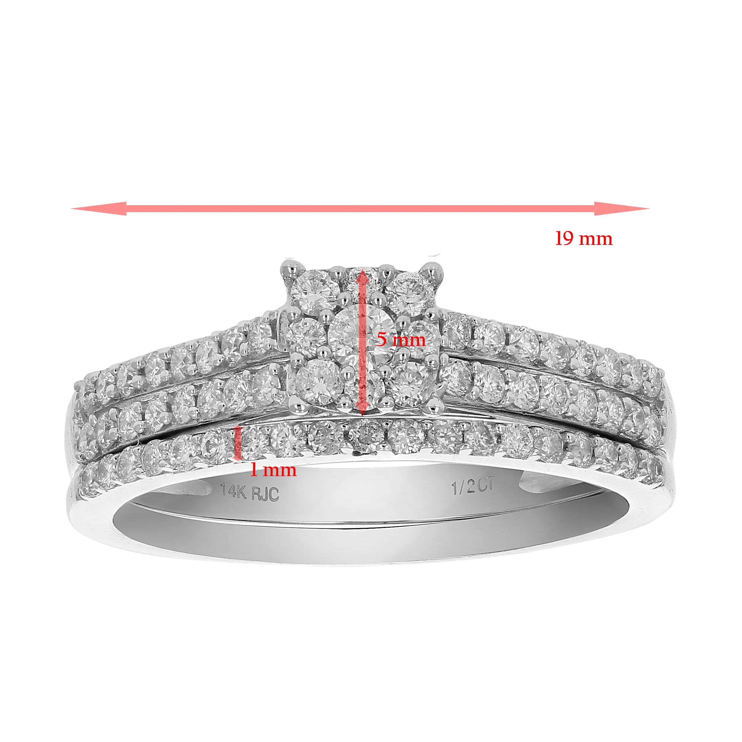 1/2 Cttw Diamond Wedding Ring in White Gold