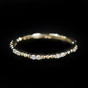14K Yellow Gold 0.12 CTW Diamond Band