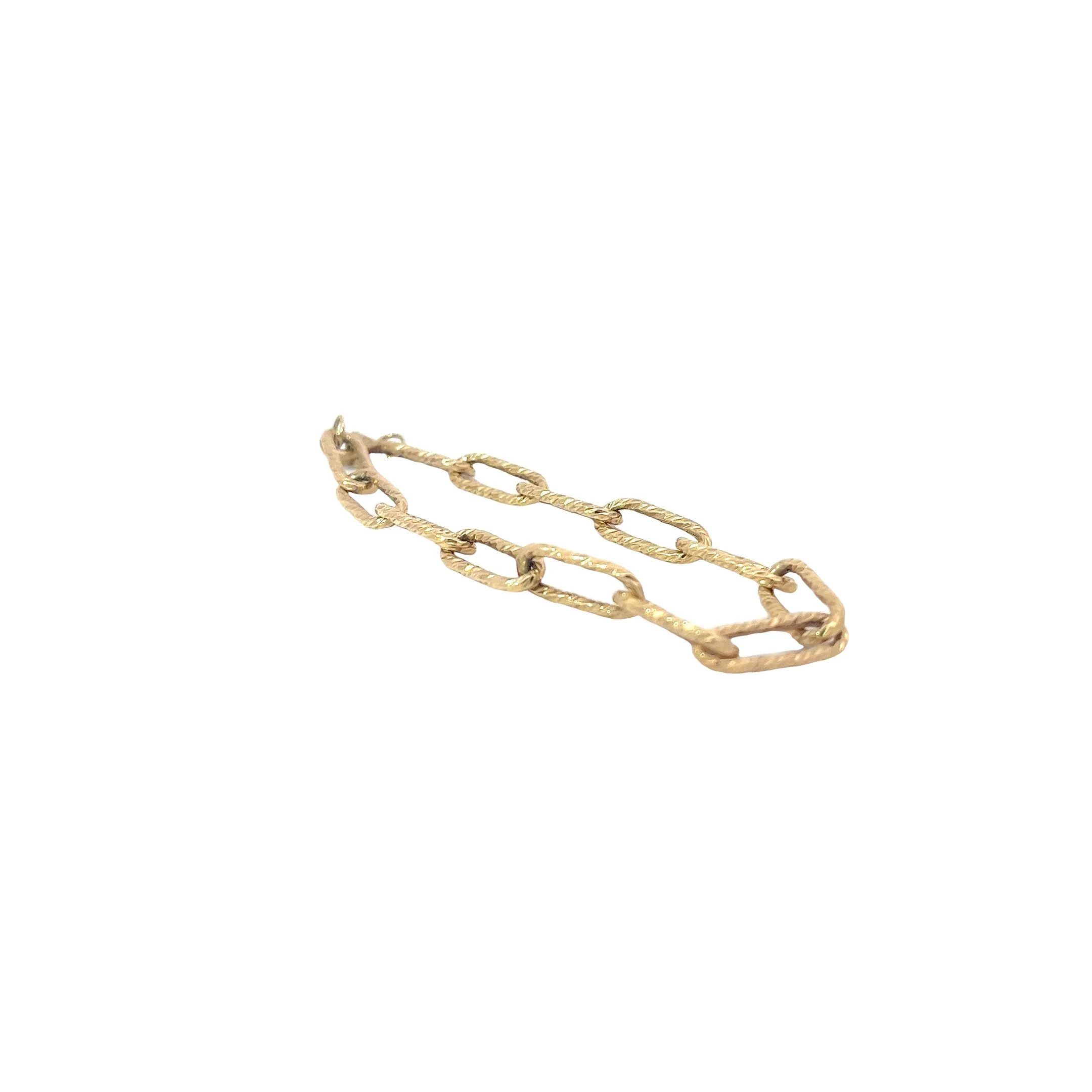 14K Yellow Gold  2.5 grams Diamond Link Bracelet