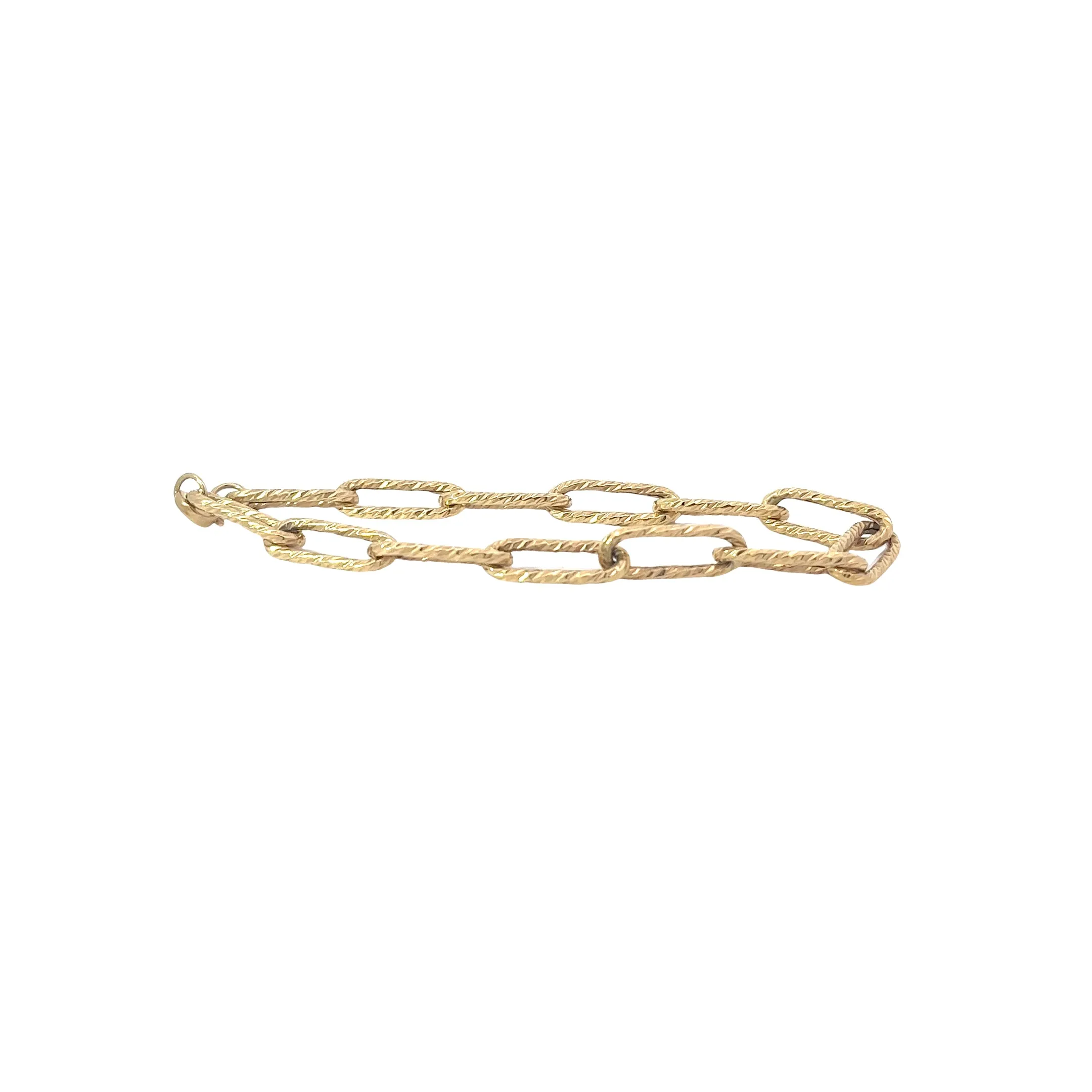 14K Yellow Gold  2.5 grams Diamond Link Bracelet