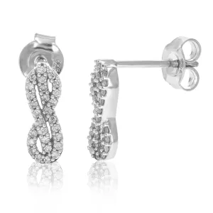 1/5 cttw Lab Grown Diamond Infinity Drop Earring Sterling Silver