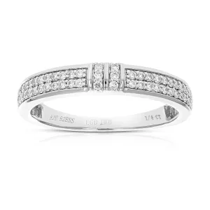 1/5 cttw Lab Grown Diamond Knot Wedding Band in Sterling Silver