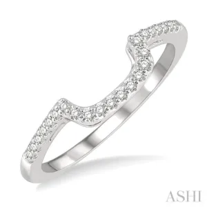 1/5 ctw Round Cut Diamond Wedding Band in 14K White Gold