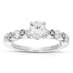 1.50 cttw Classic Lab Grown Diamond Wedding Ring White Gold