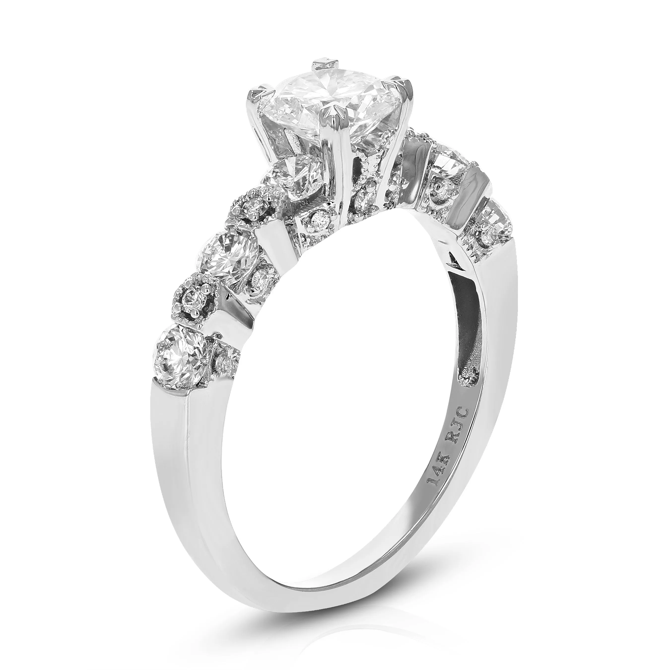 1.50 cttw Classic Lab Grown Diamond Wedding Ring White Gold