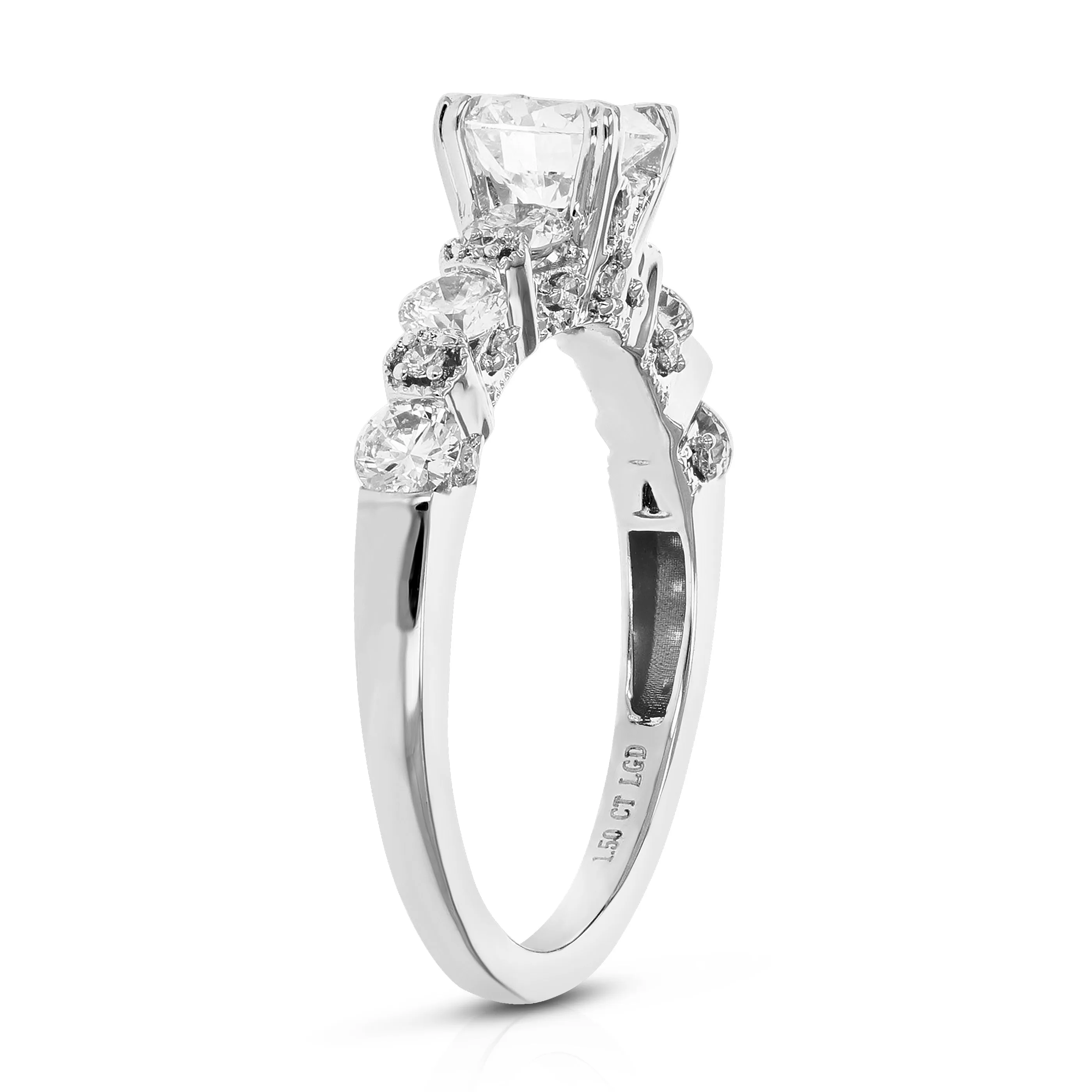 1.50 cttw Classic Lab Grown Diamond Wedding Ring White Gold