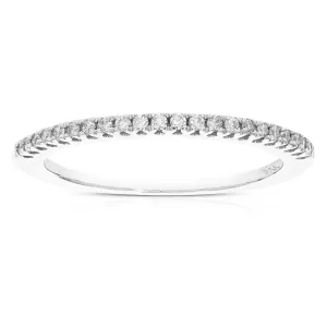 1/6 cttw Diamond Pave Wedding Band in 10K Gold