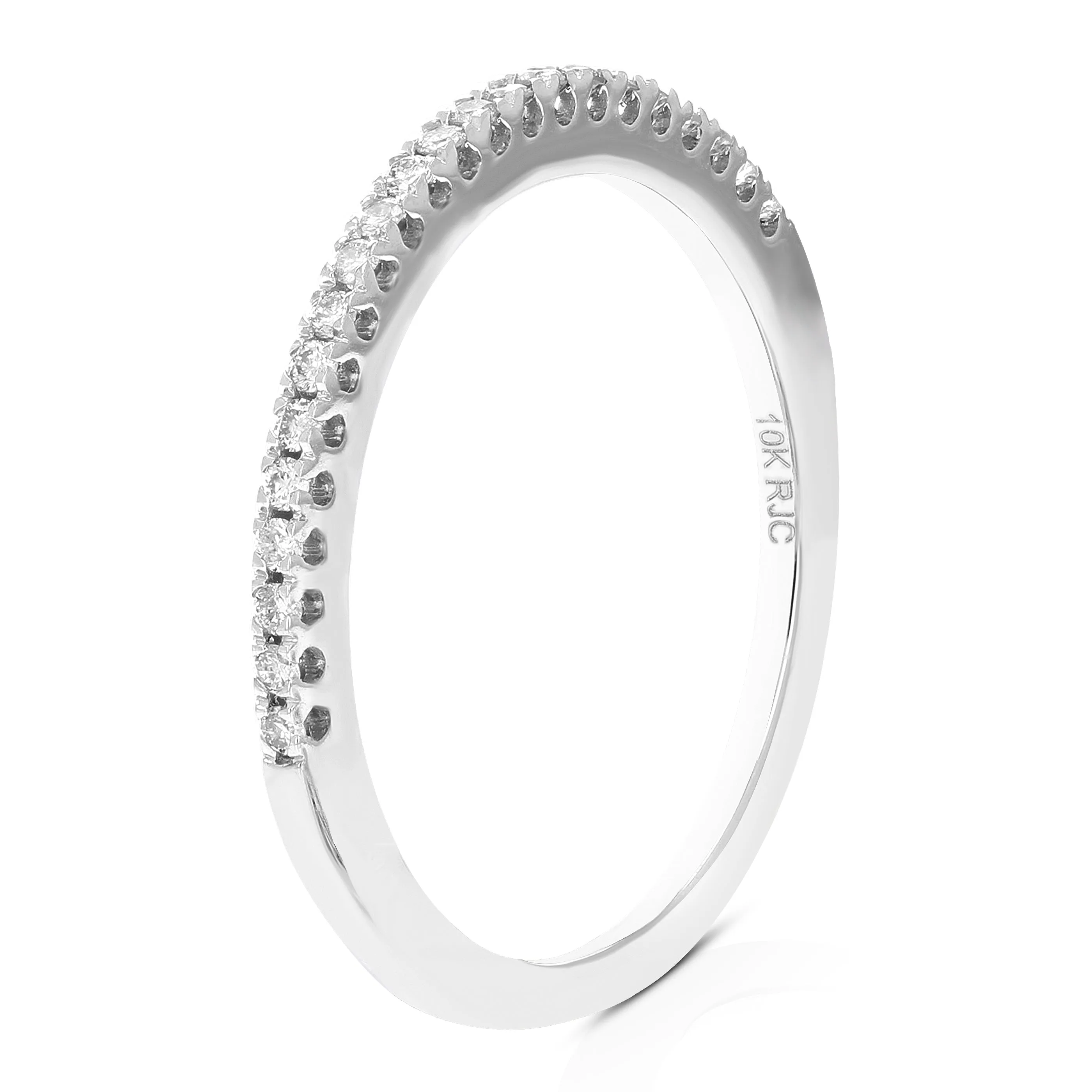 1/6 cttw Diamond Pave Wedding Band in 10K Gold