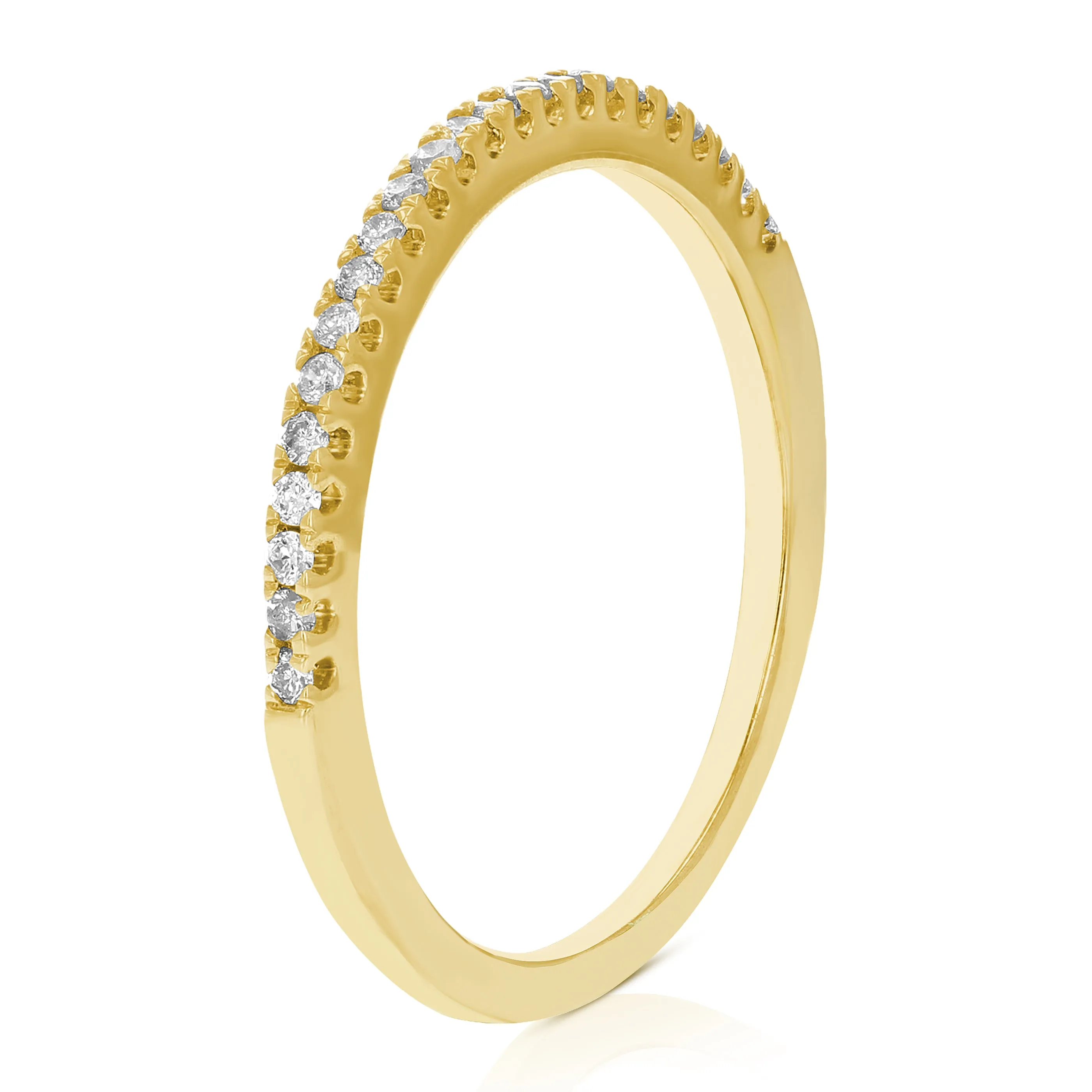 1/6 cttw Diamond Pave Wedding Band in 10K Gold