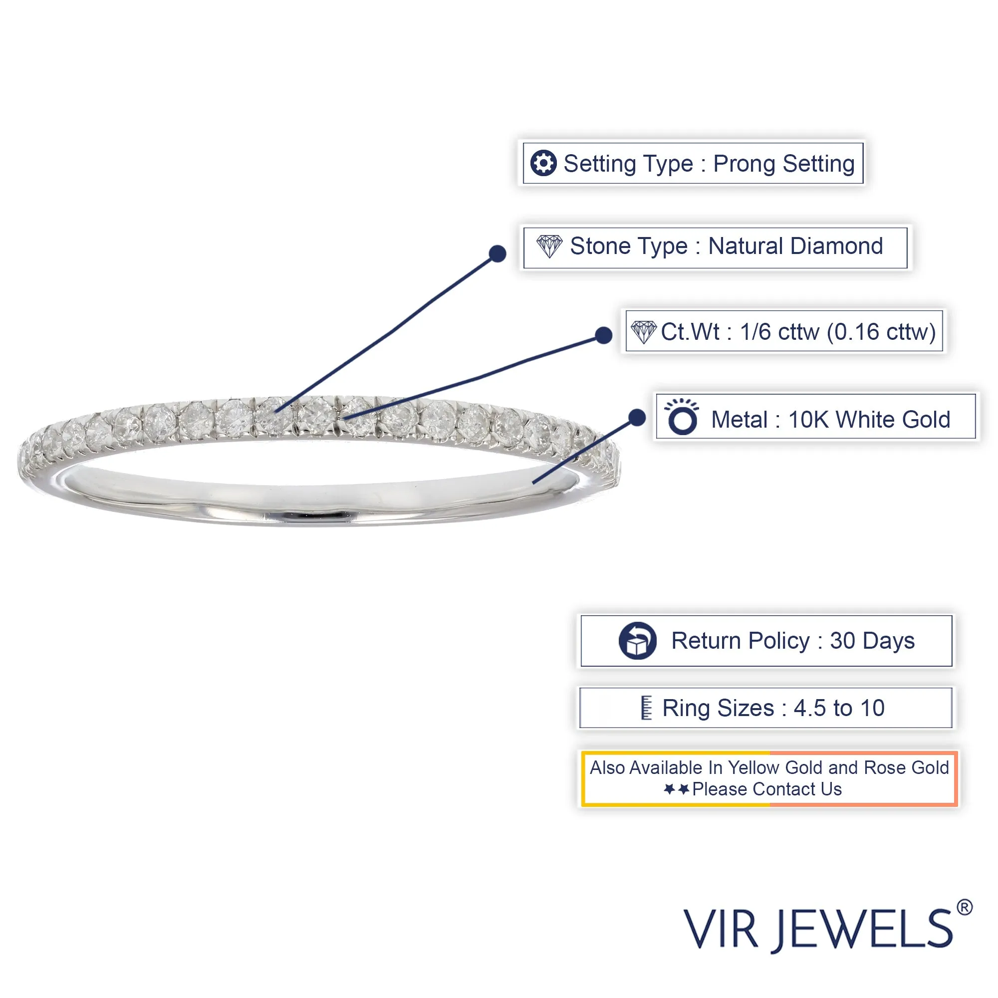 1/6 cttw Diamond Pave Wedding Band in 10K Gold