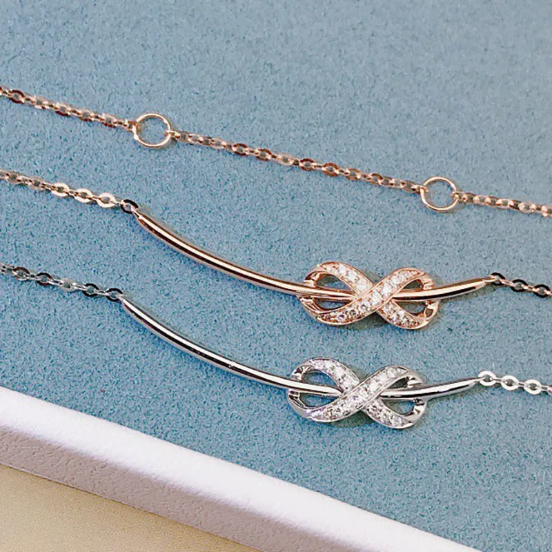 18K Gold 0.04ct Natural Diamond Geometric Exquisite Necklace