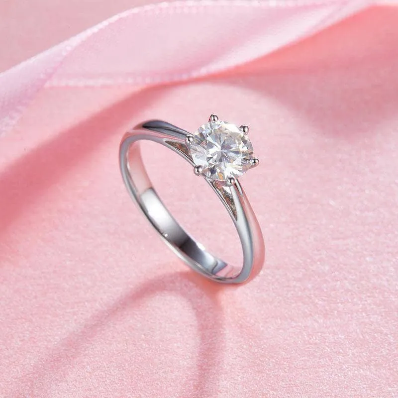 1ct Diamond Classic 6 Claws Engagement Ring
