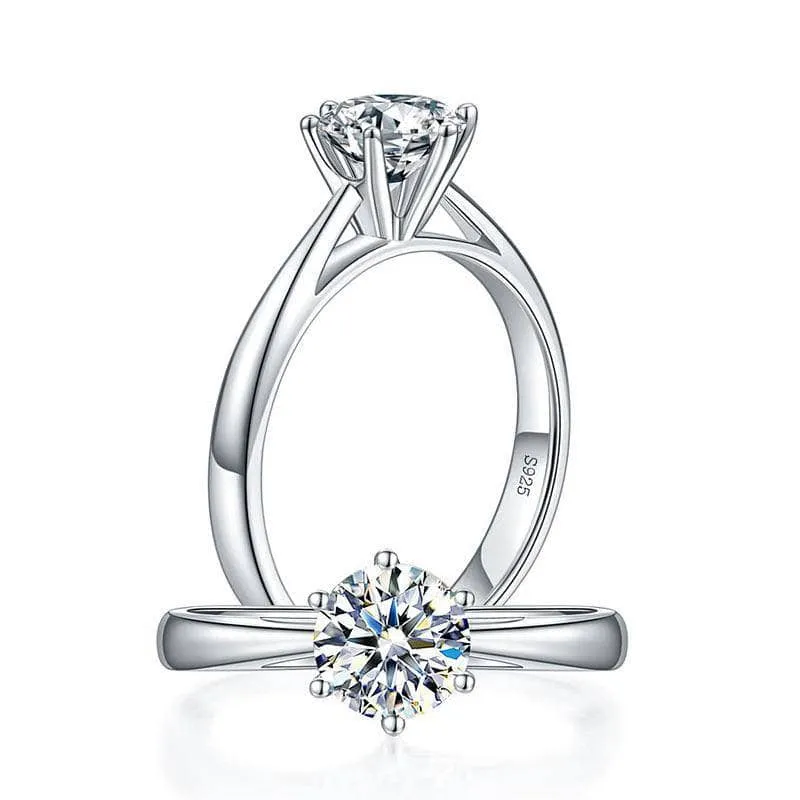 1ct Diamond Classic 6 Claws Engagement Ring