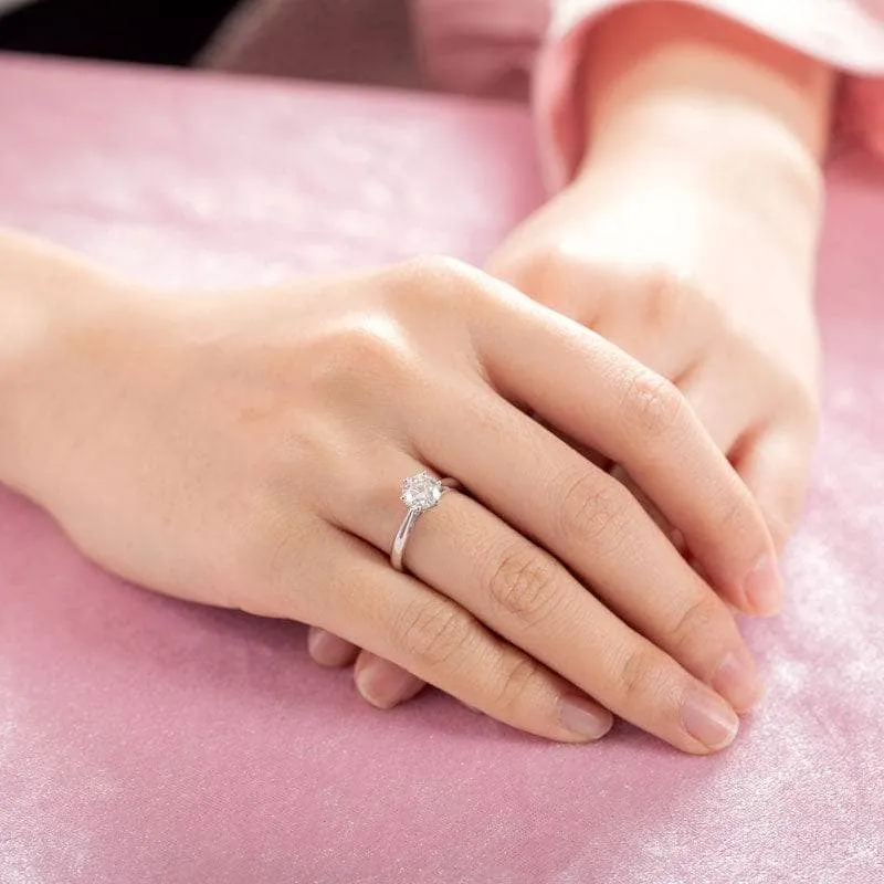 1ct Diamond Classic 6 Claws Engagement Ring