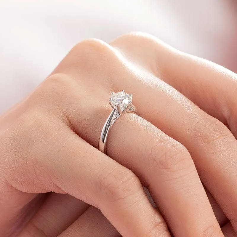 1ct Diamond Classic 6 Claws Engagement Ring