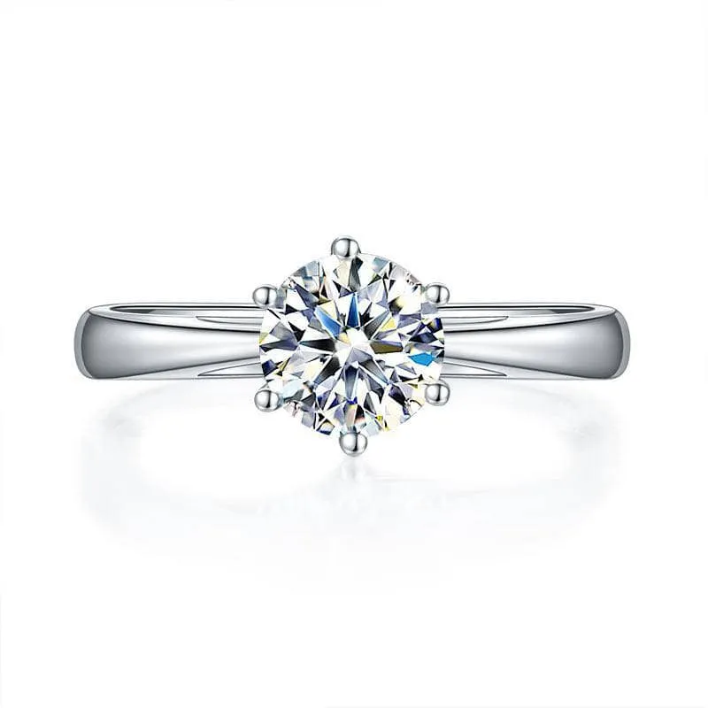 1ct Diamond Classic 6 Claws Engagement Ring