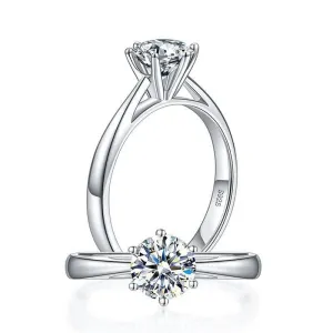 1ct Diamond Classic 6 Claws Engagement Ring