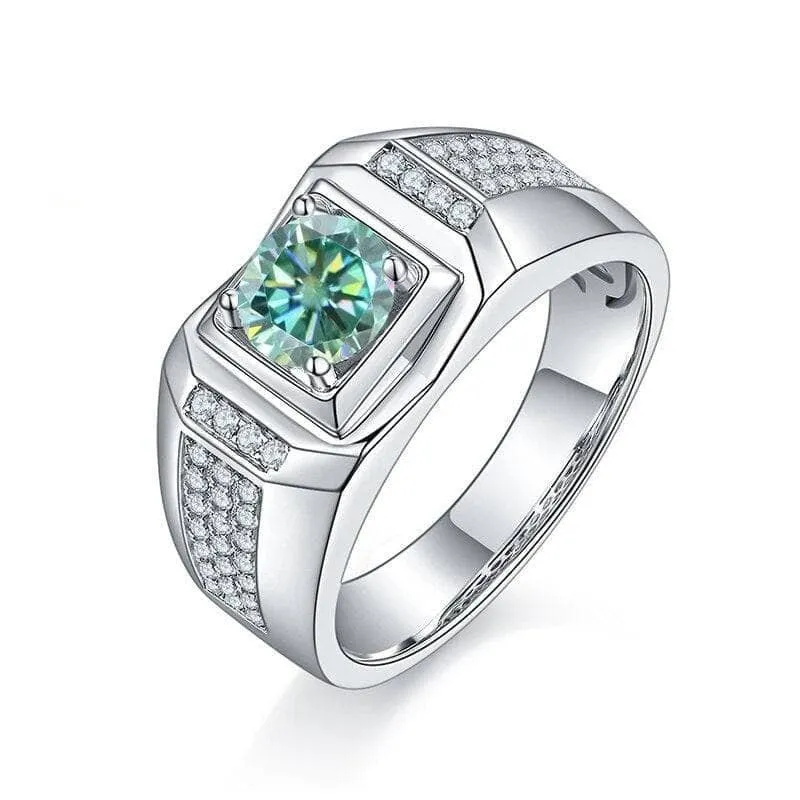 1ct Green Diamond Classic Band