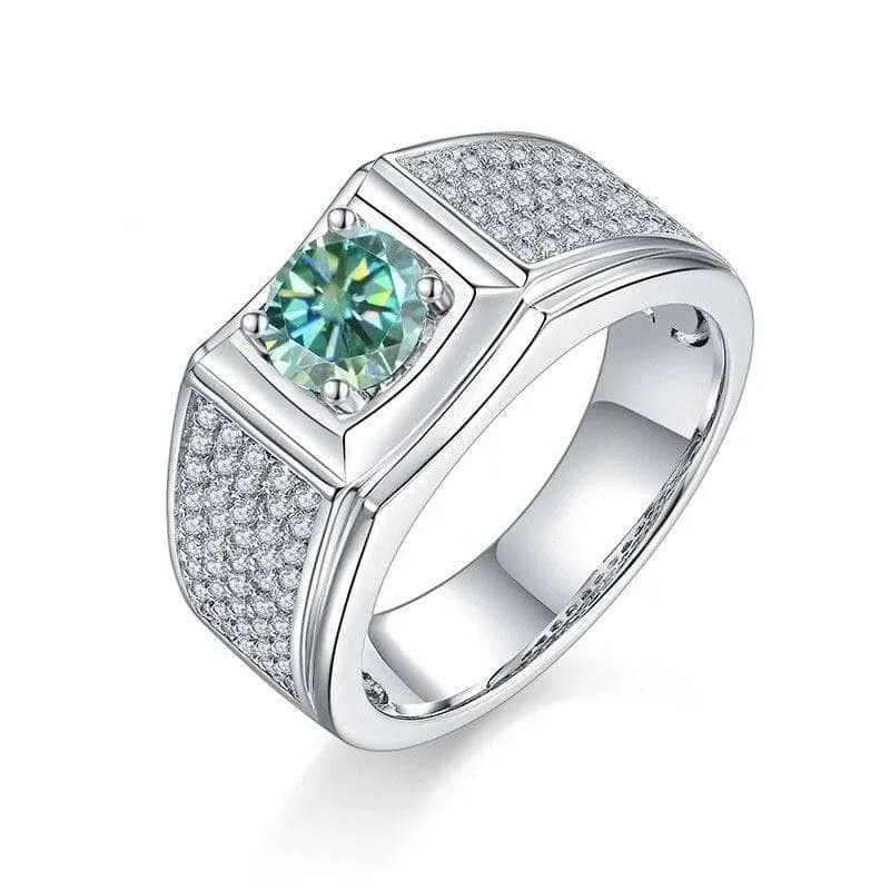 1ct Green Diamond Classic Band