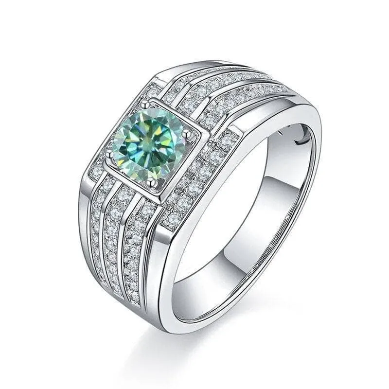 1ct Green Diamond Classic Band