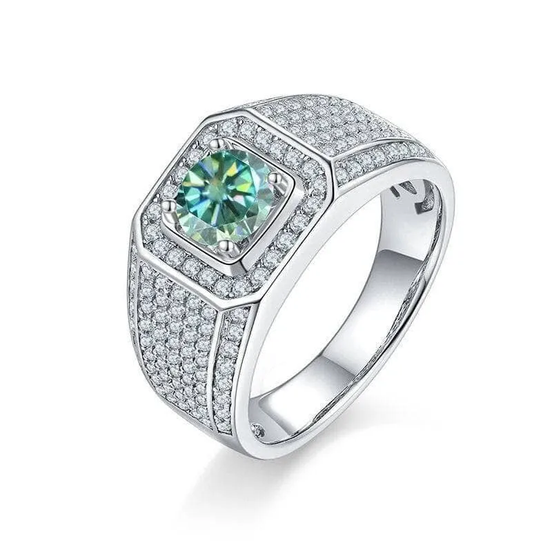 1ct Green Diamond Classic Band