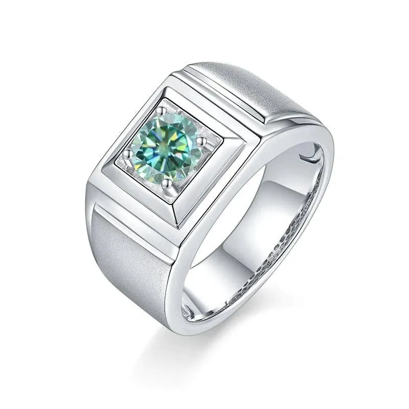 1ct Green Diamond Classic Band