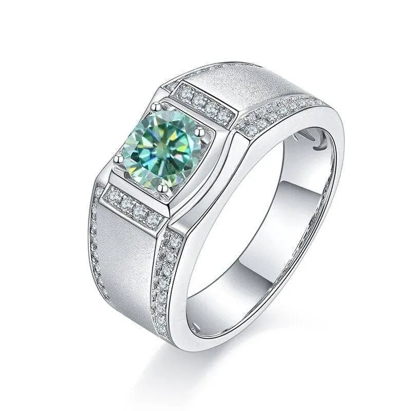 1ct Green Diamond Classic Band