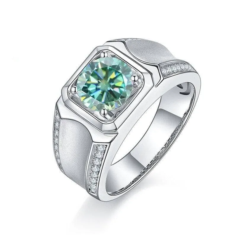 1ct Green Diamond Classic Band