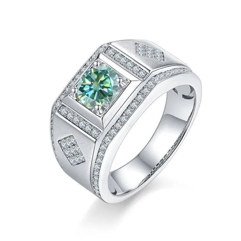 1ct Green Diamond Classic Band