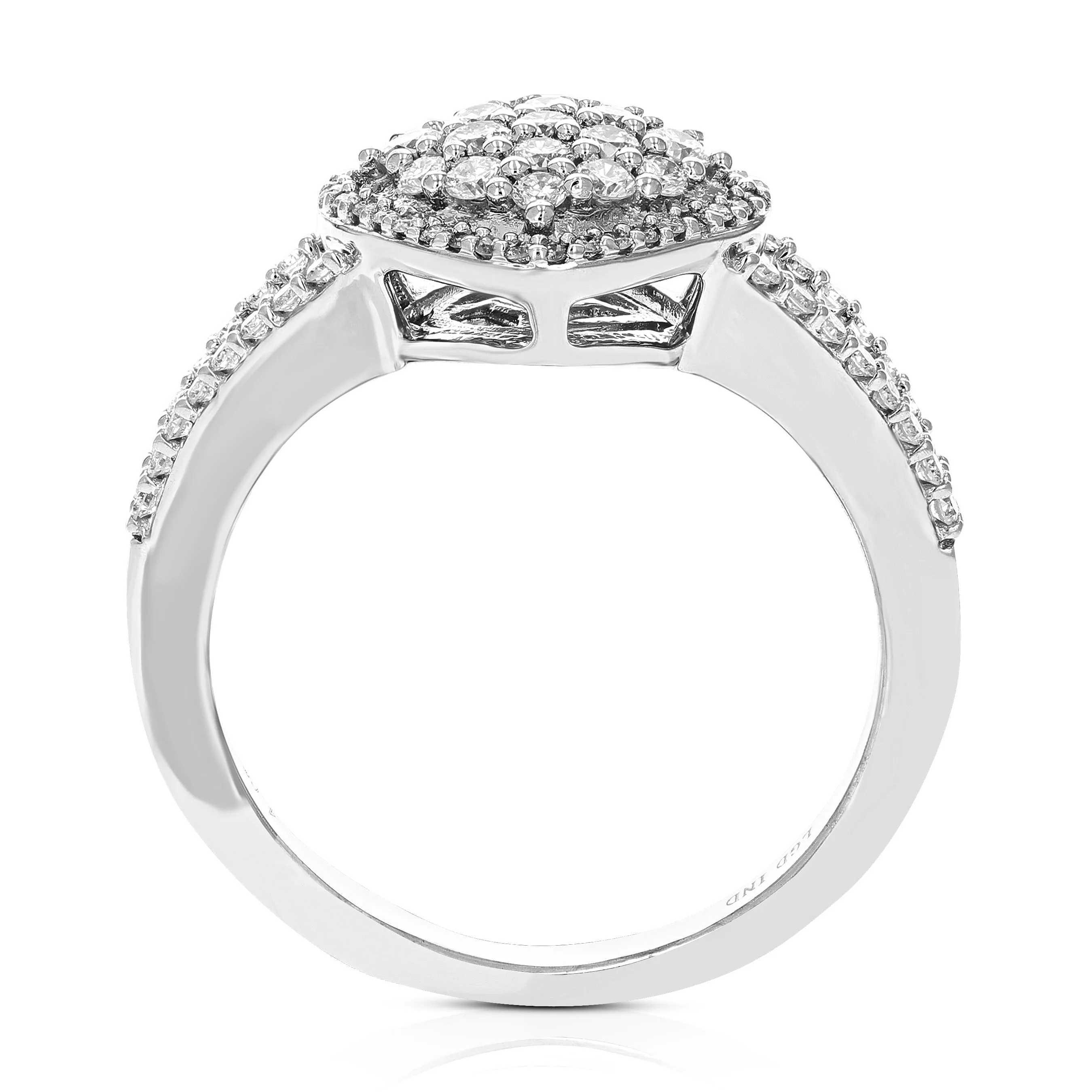 2/3 cttw Lab Grown Diamond Engagement Rings in Sterling Silver