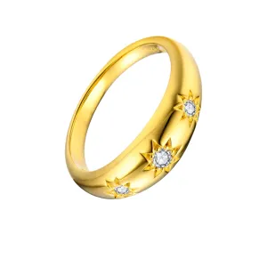 2.5mm Three Stars Diamond Wedding Band