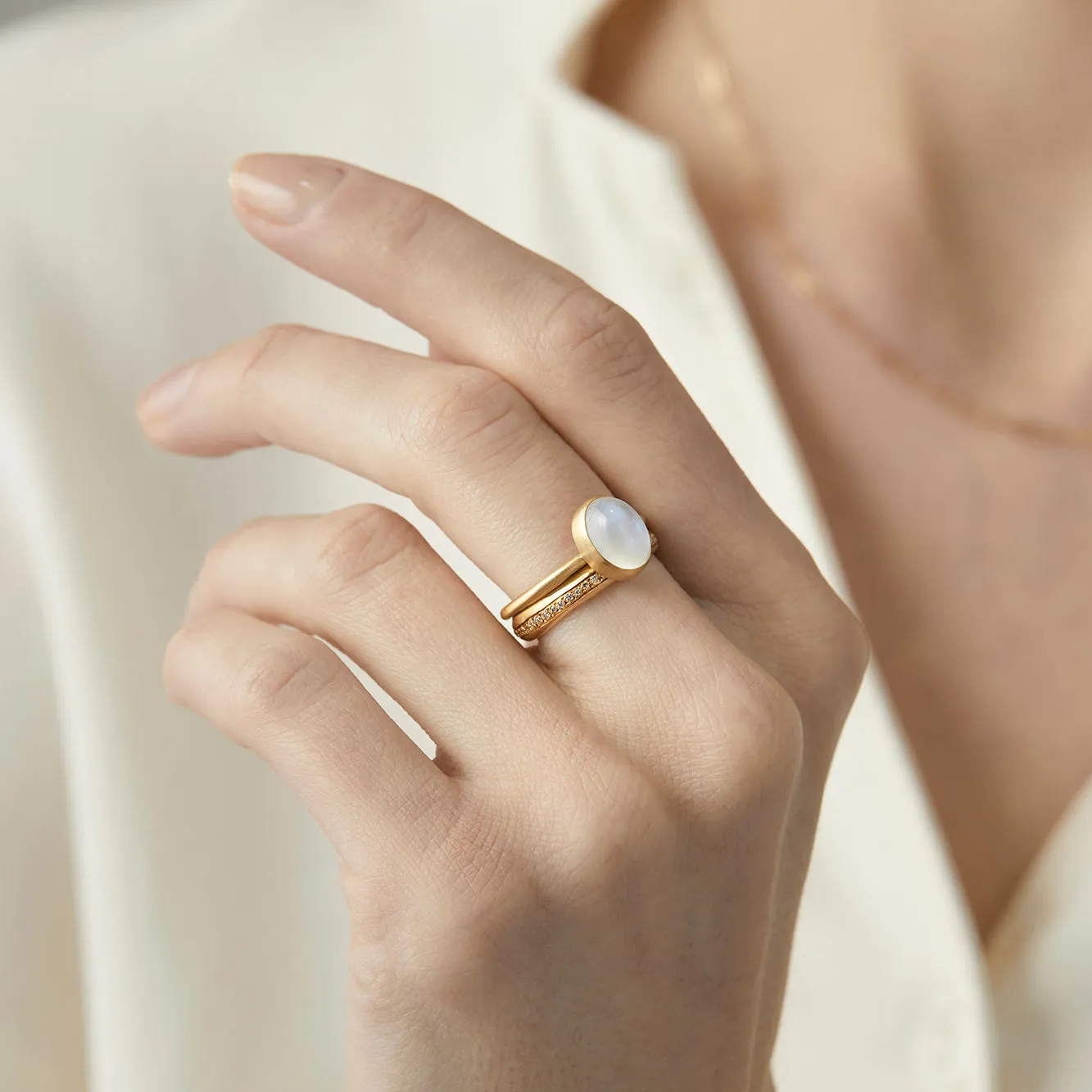2.82 Carat One-of-a-Kind Moonstone Ring | RMR20-OOAK