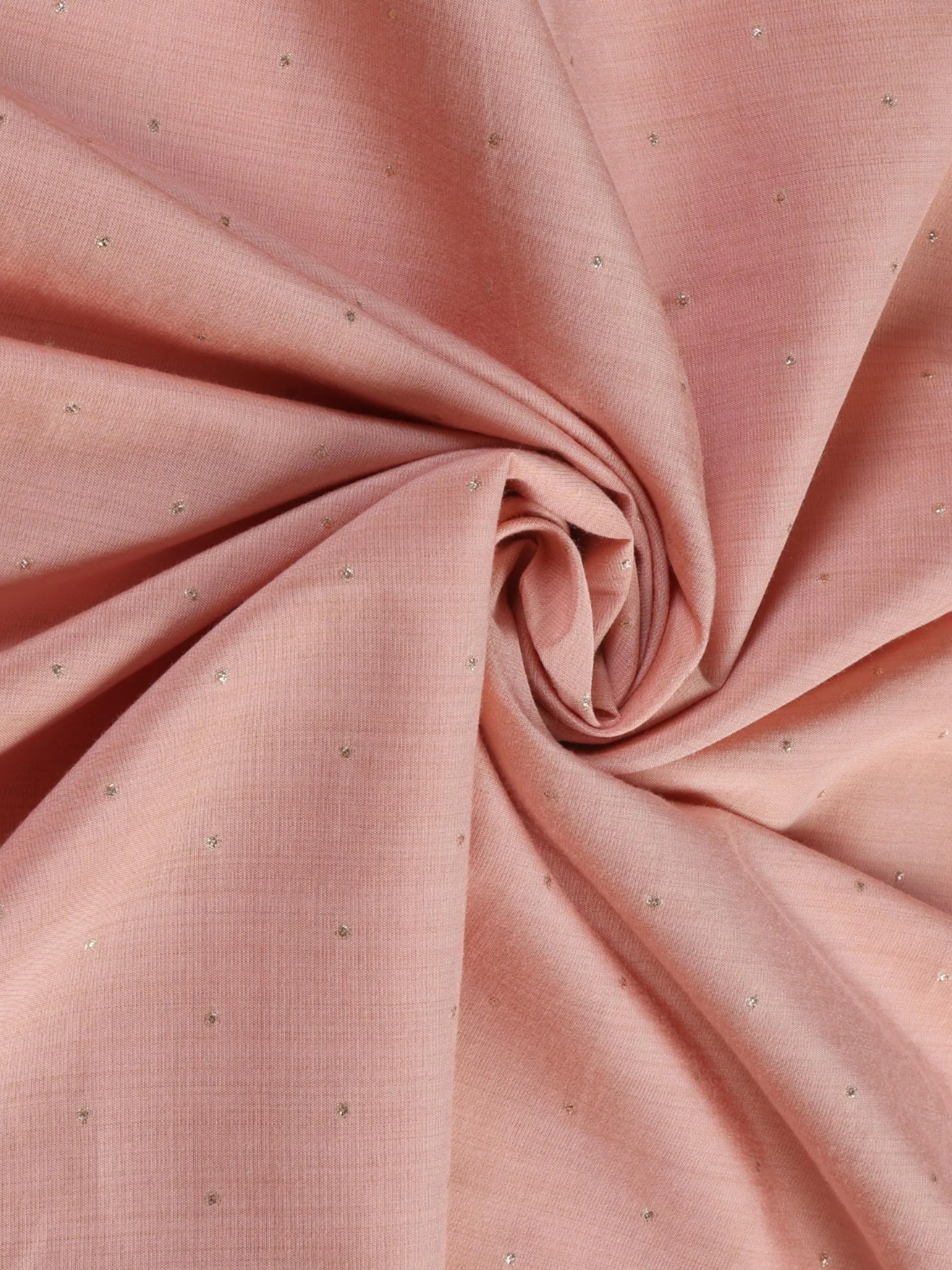 3 pc Unstitched Suit SET - Pink Mukiesh Cotton Silk Kurta with Zari Dupatta and Matching Pyjama
