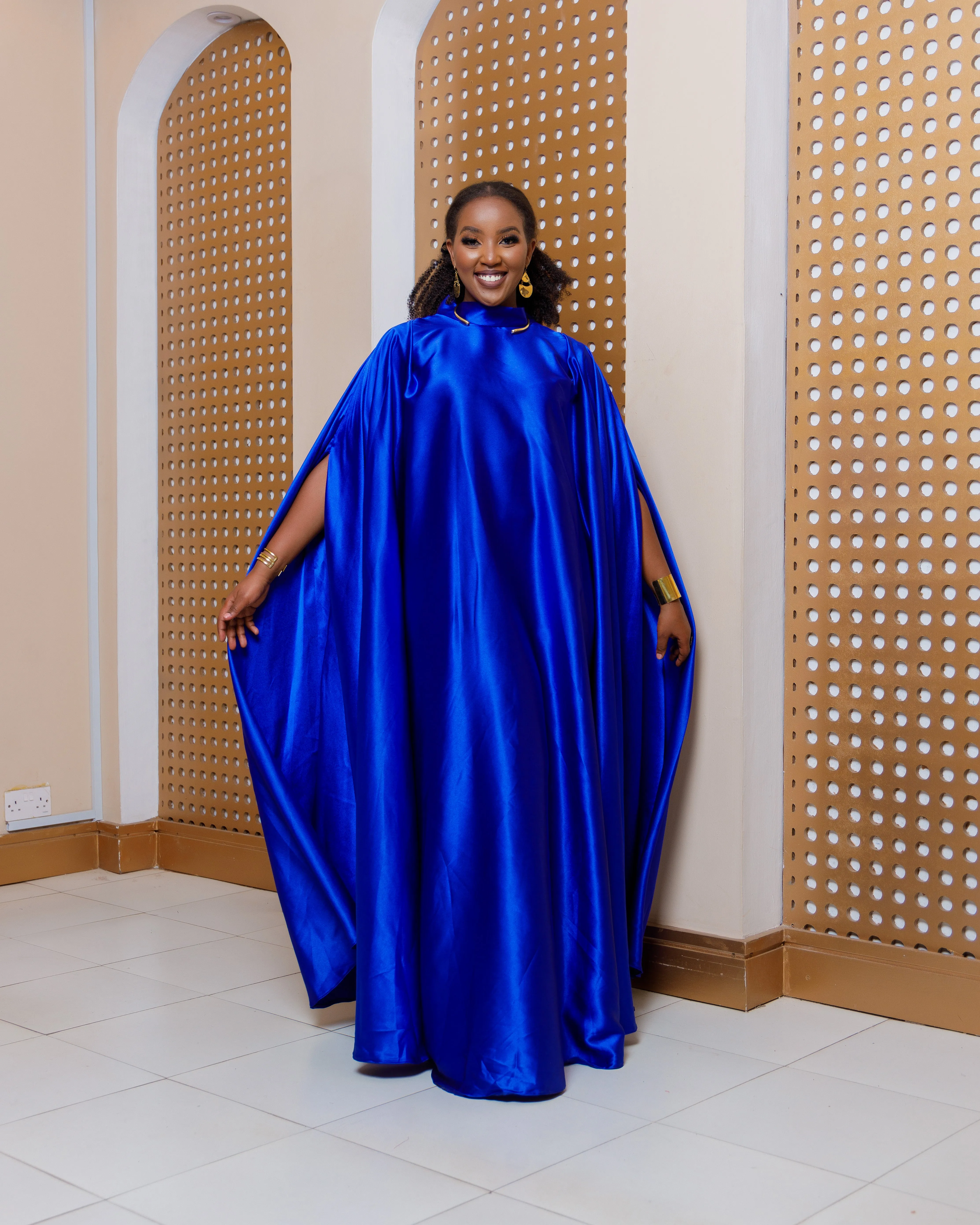 Abrar Kaftan Dress- Royal Blue