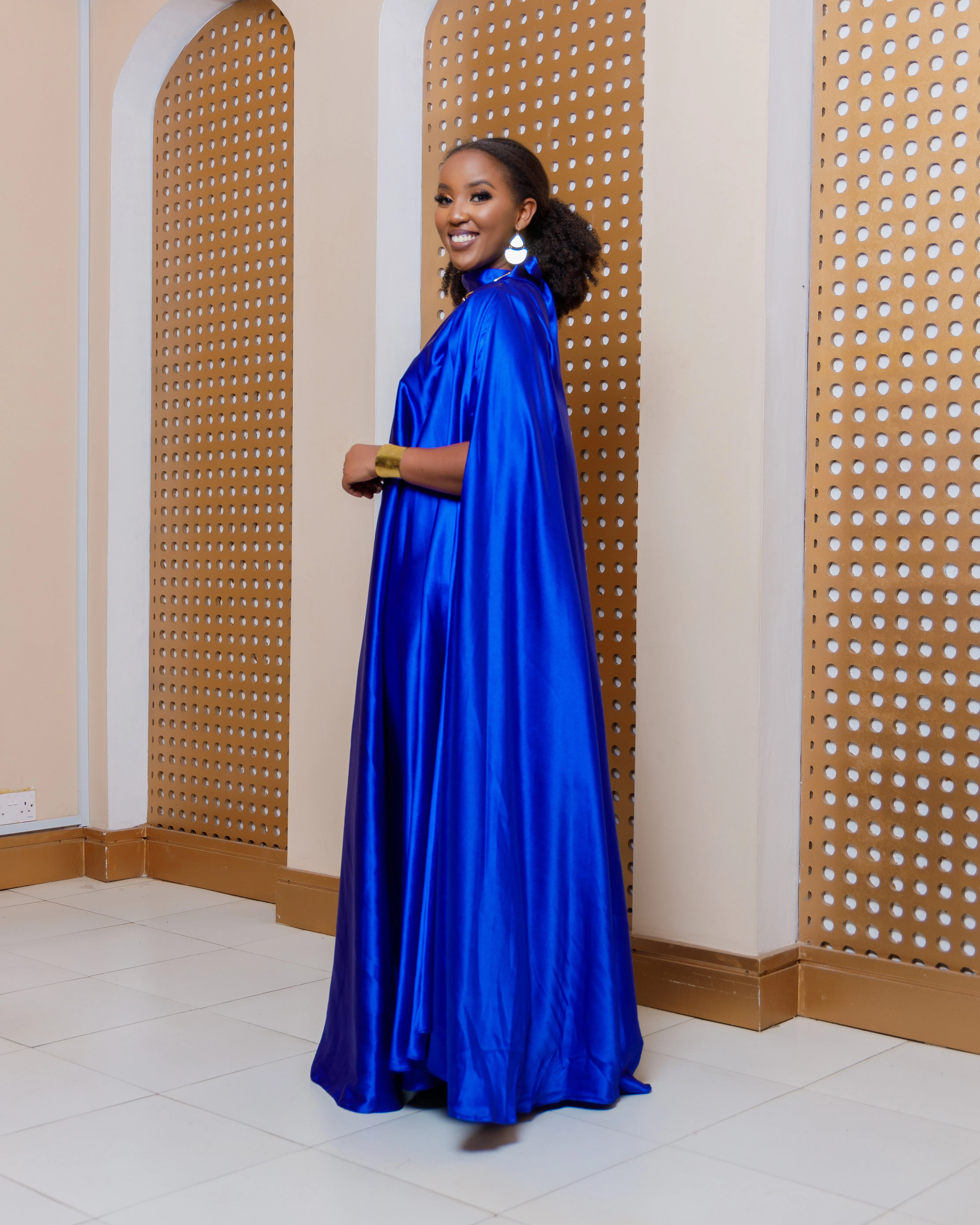 Abrar Kaftan Dress- Royal Blue