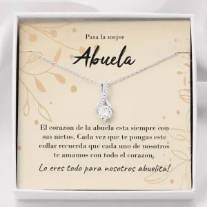 Abuela Ribbon Drop Pendant Necklace