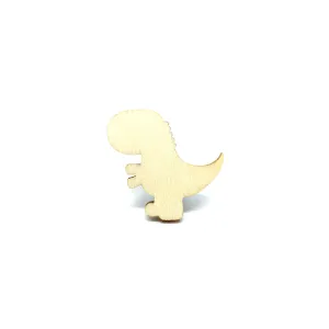Adorable T-Rex Wooden Brooch Pin - LM