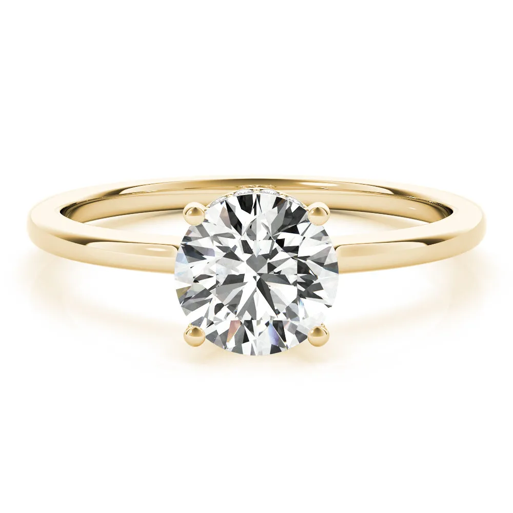Aimee Round Diamond Solitaire Engagement Ring