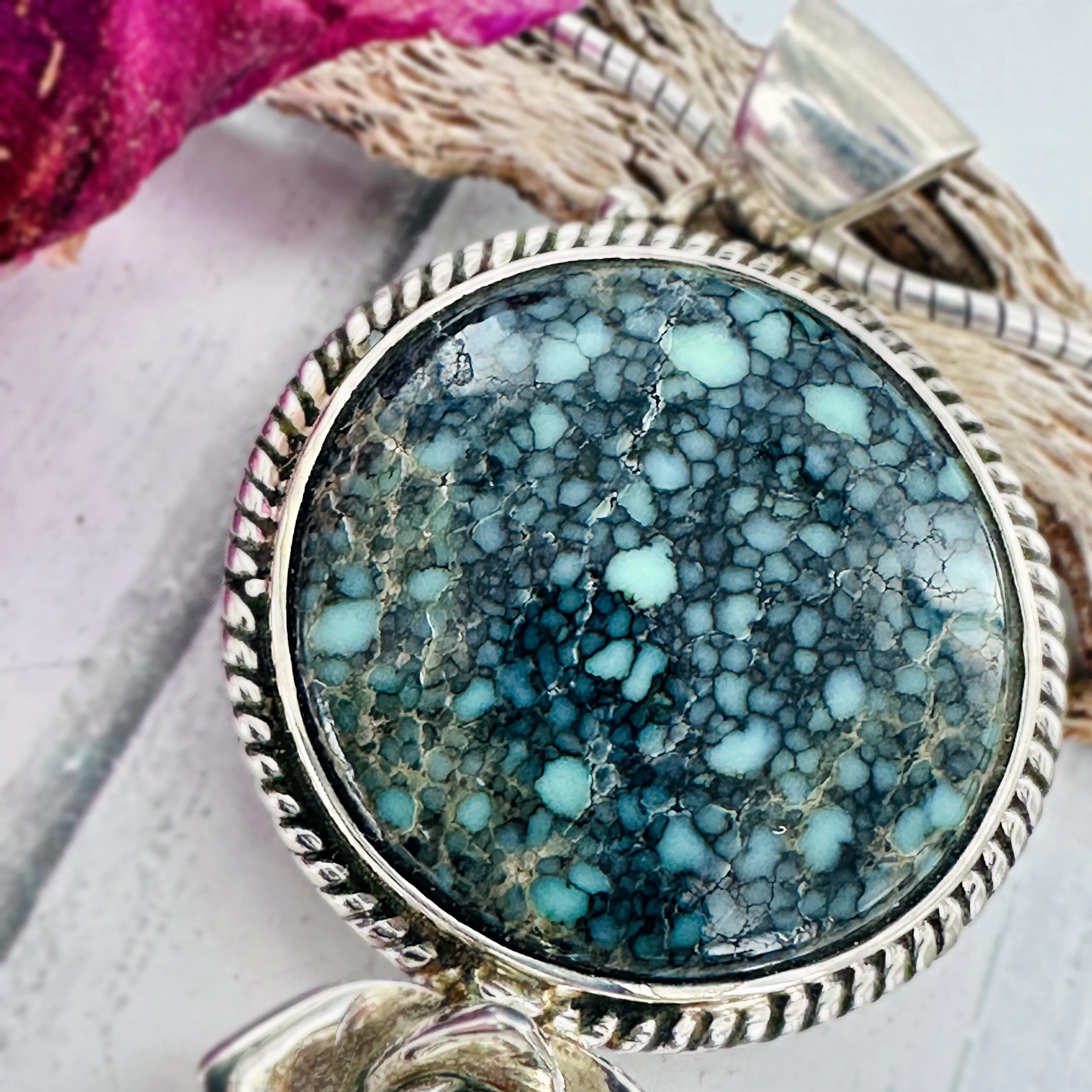 Ainsley Pendant | One of a Kind Poseidon Variscite