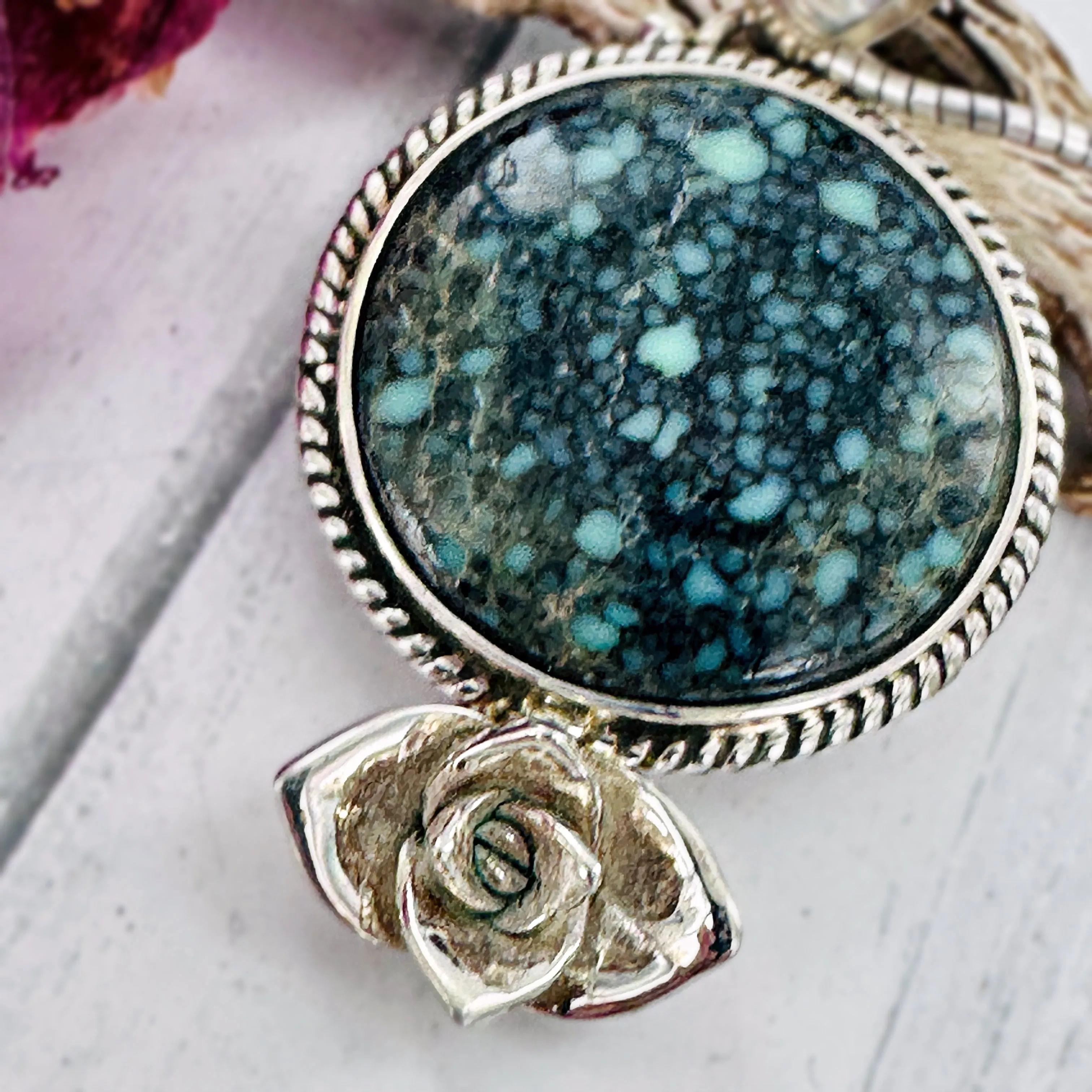 Ainsley Pendant | One of a Kind Poseidon Variscite