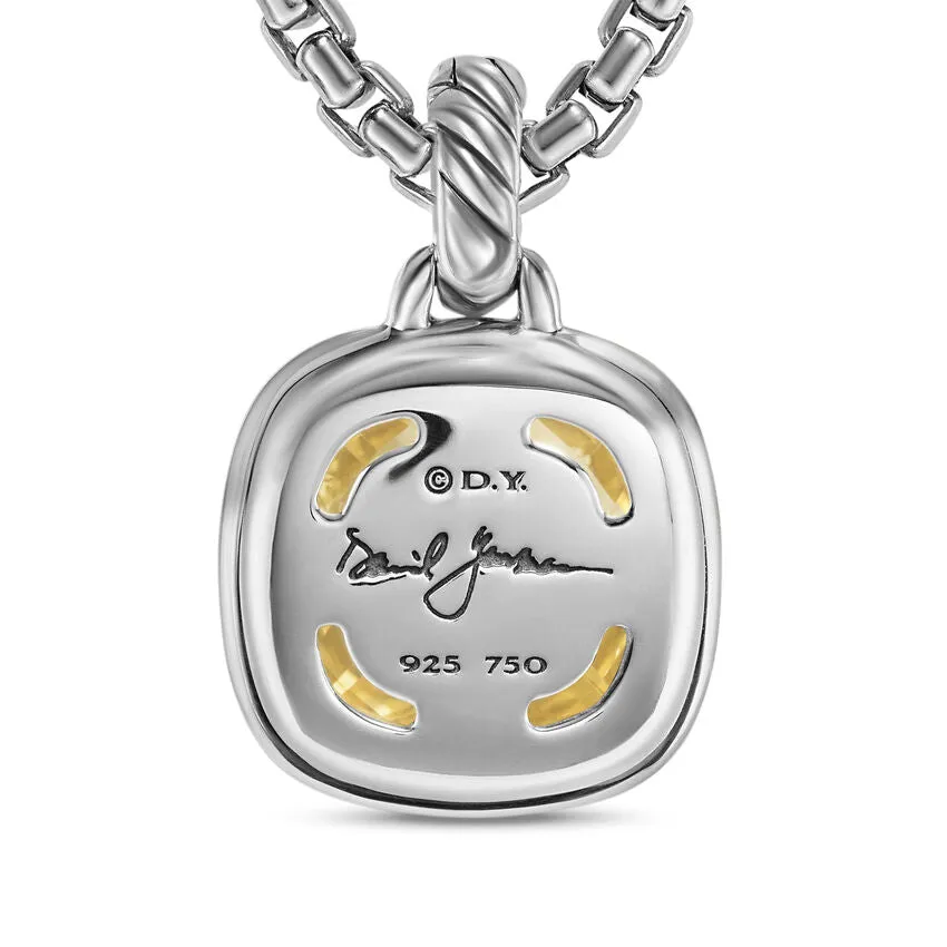 Albion Pendant in Sterling Silver with 18K Yellow Gold and Champagne Citrine, 11mm
