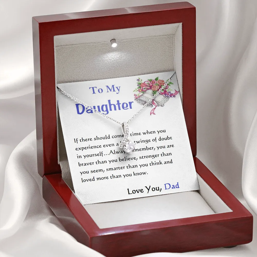 ALLURING BEAUTY Necklace, For Her, Custom Message Card