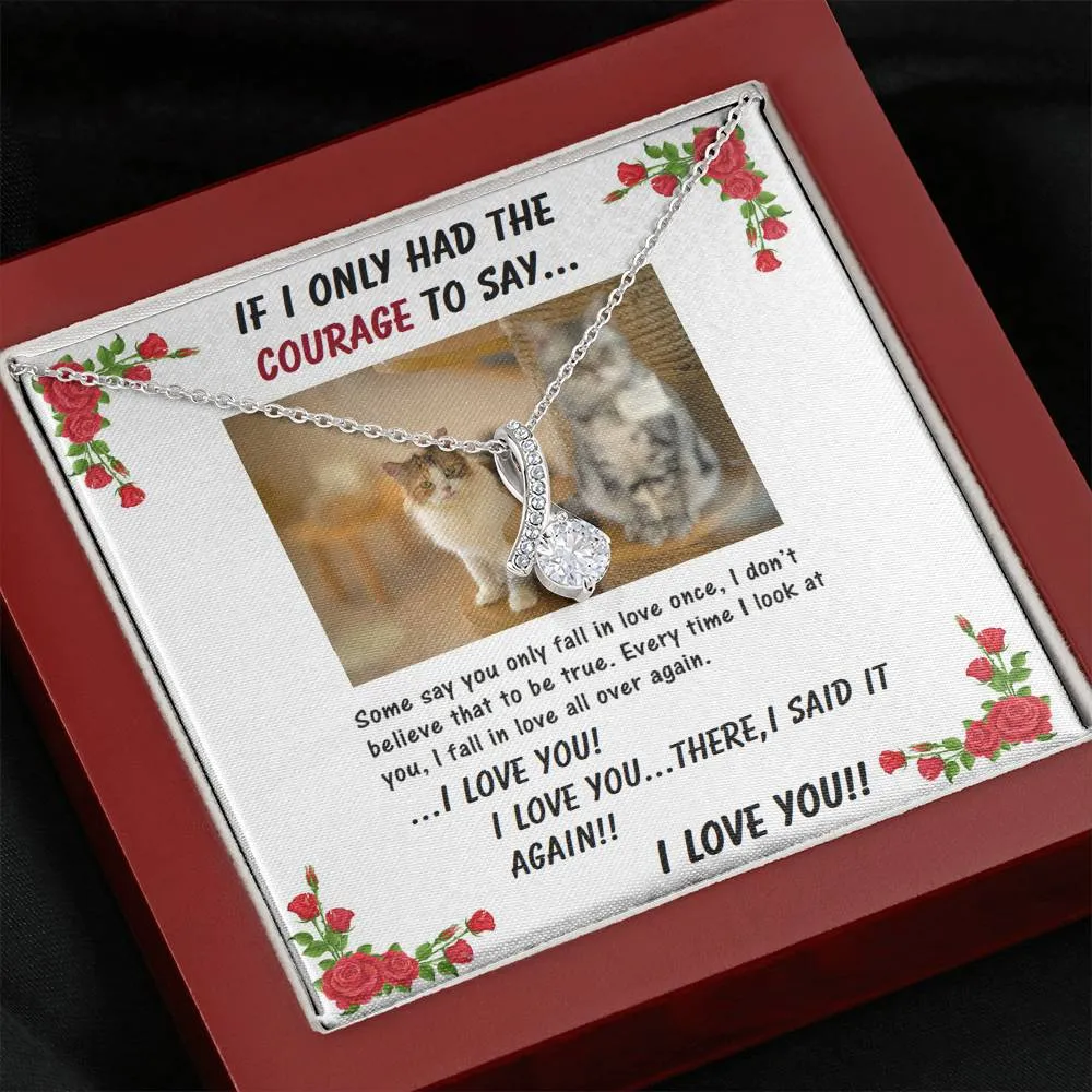 ALLURING BEAUTY Necklace | to Girlfriend | Wife | Birthday | Anniversary | Christmas | Cat Lover | Custom Message Card