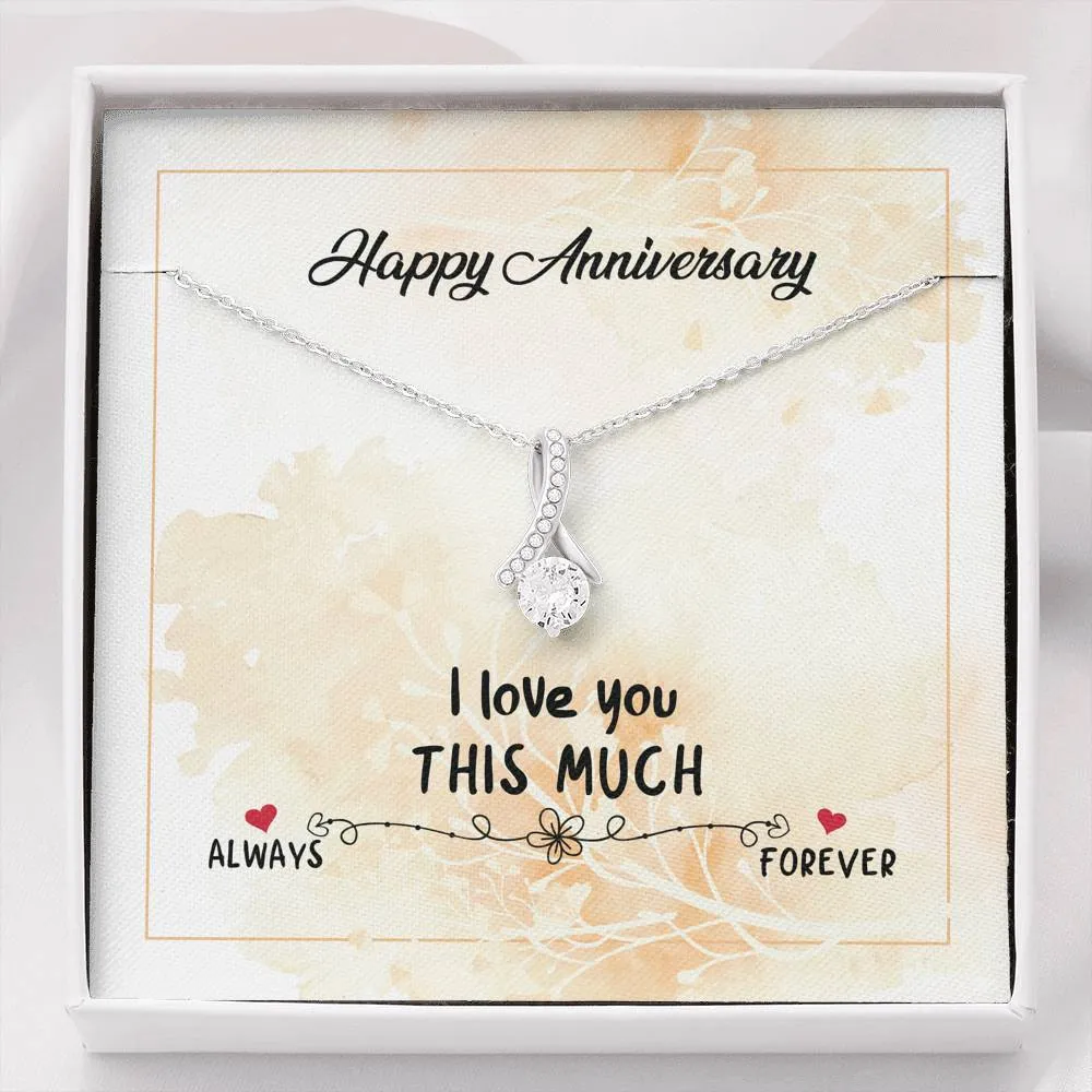 Always and forever-Alluring Beauty Solitaire Anniversary Necklace