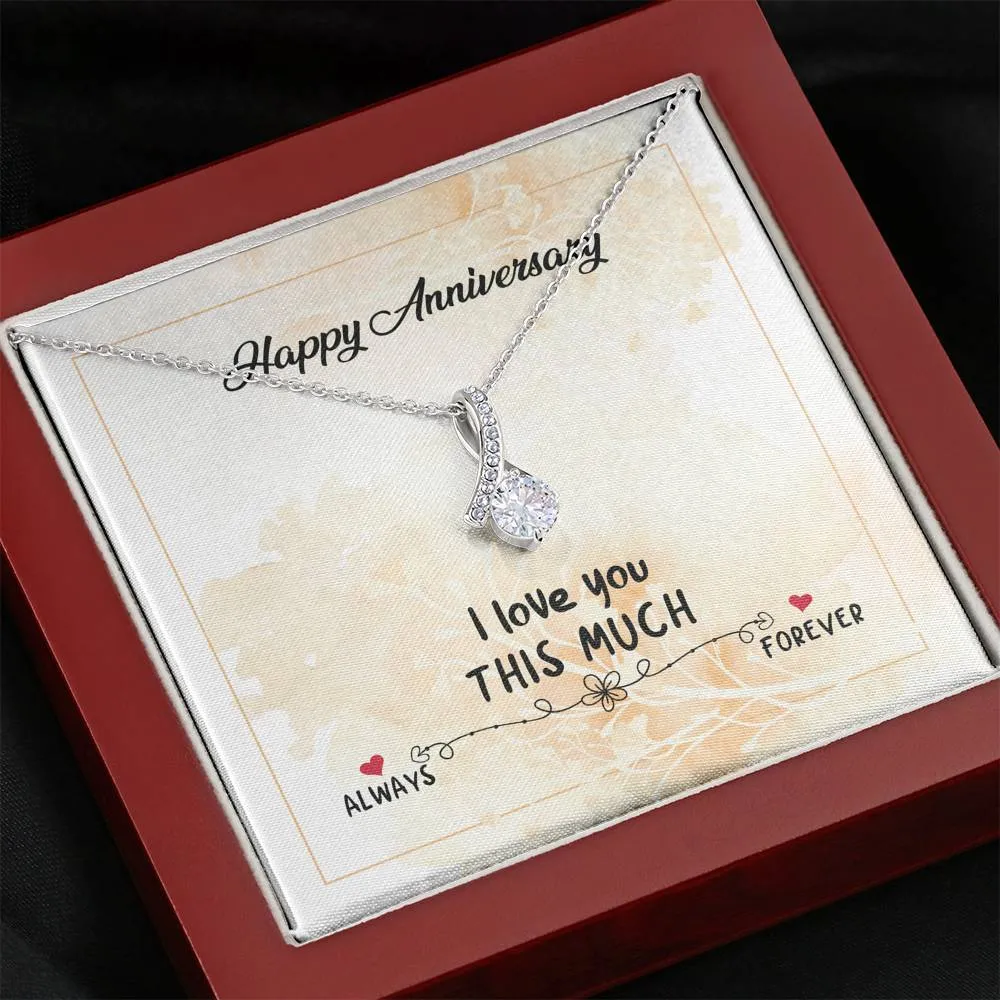 Always and forever-Alluring Beauty Solitaire Anniversary Necklace
